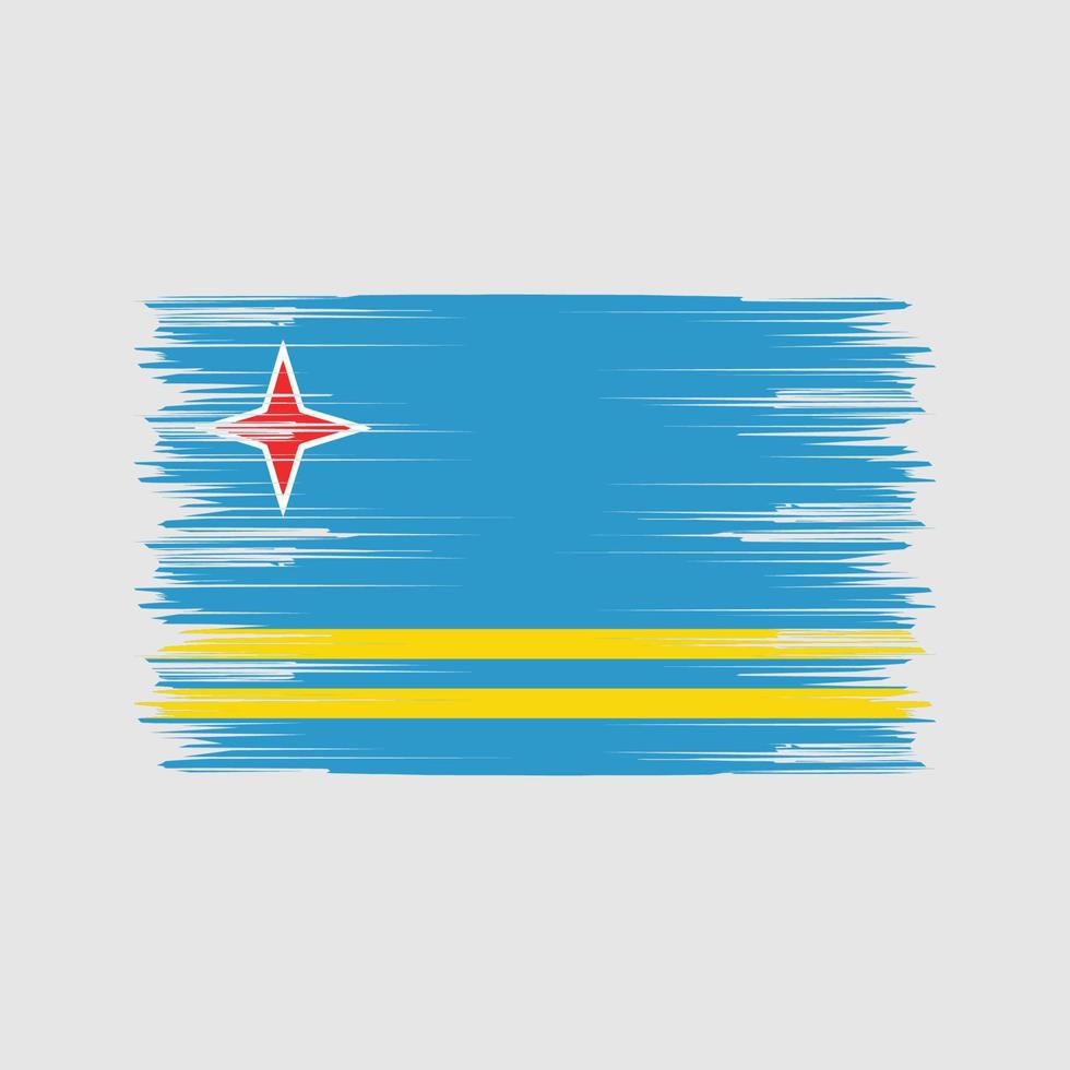 escova de bandeira de aruba. bandeira nacional vetor