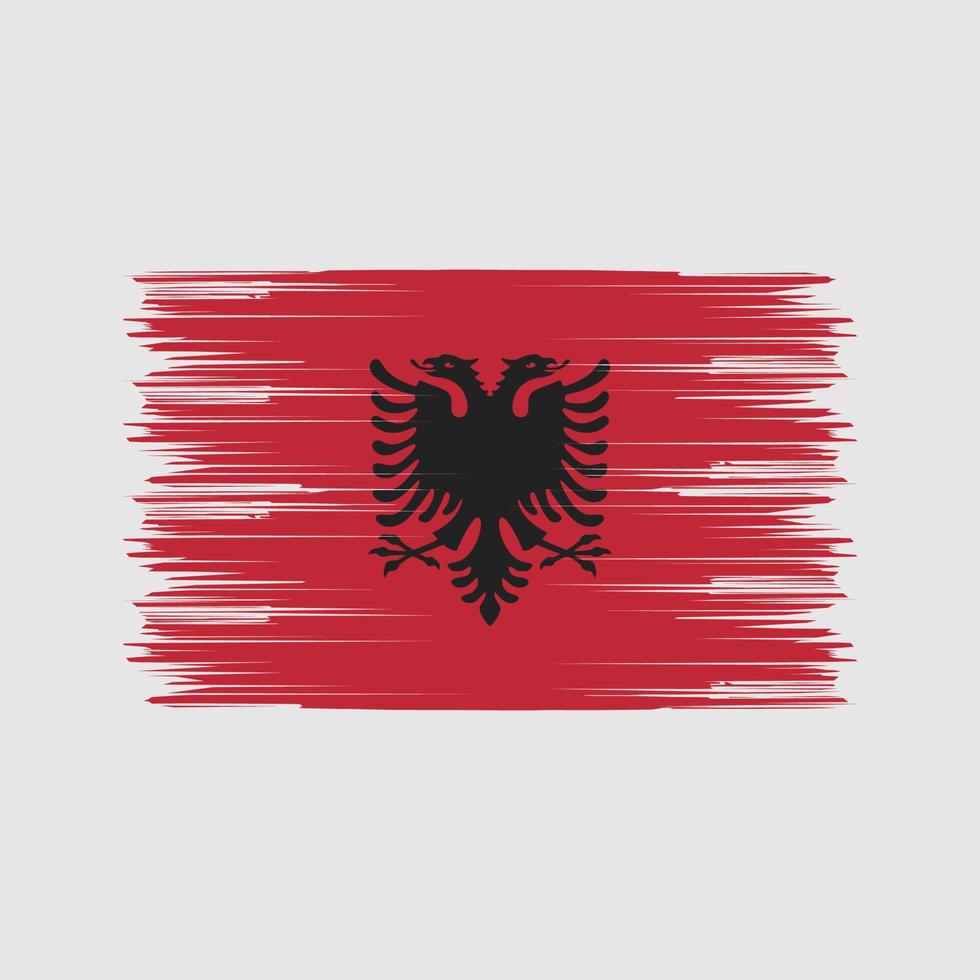 escova de bandeira da albânia. bandeira nacional vetor