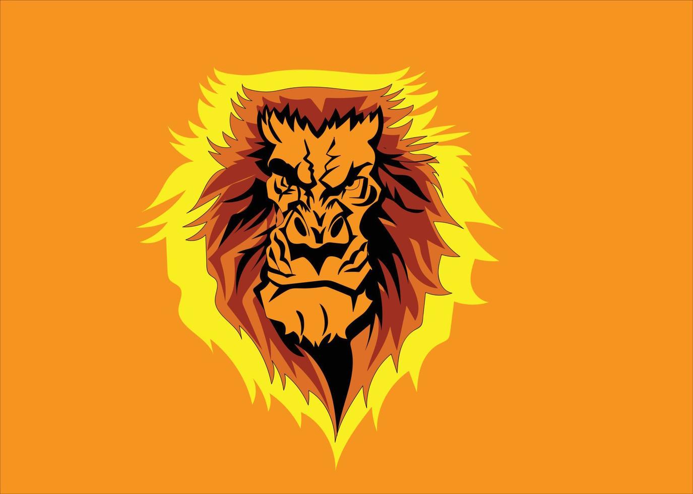 ilustração vetorial de mascote de leão vetor
