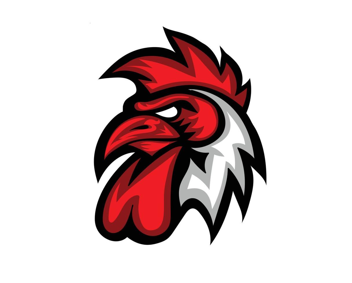 ilustração vetorial de mascote de galinha para camisa de logotipo vetor