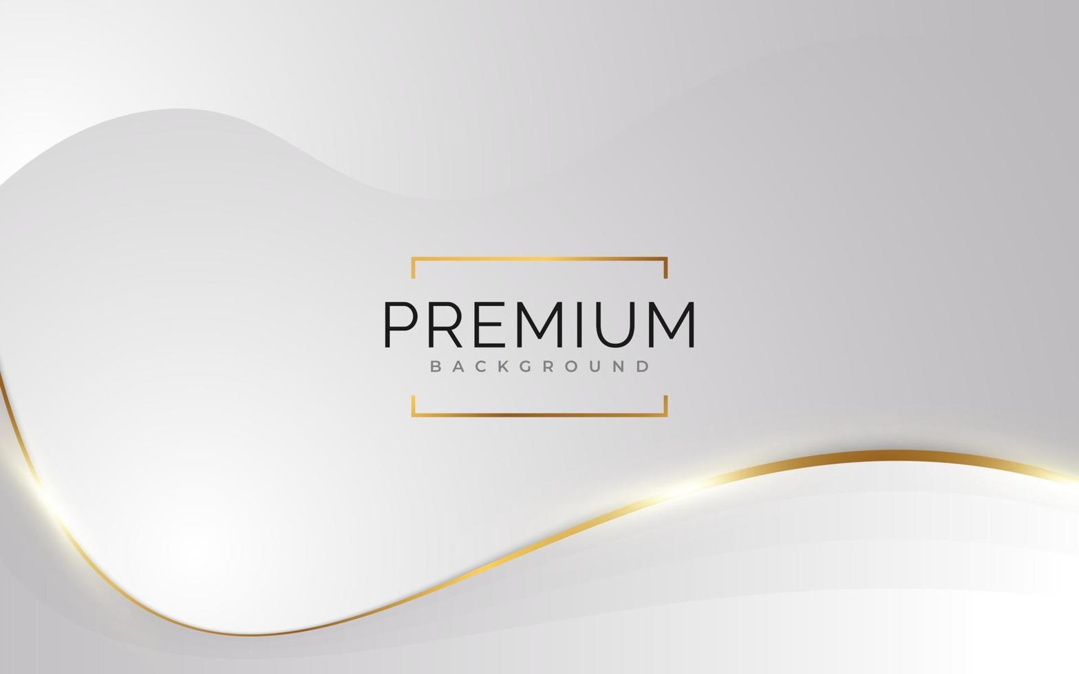 fundo branco e dourado de luxo com linhas douradas e estilo de corte de papel. fundo cinza e dourado premium para prêmio, indicação, cerimônia, convite formal ou design de certificado vetor