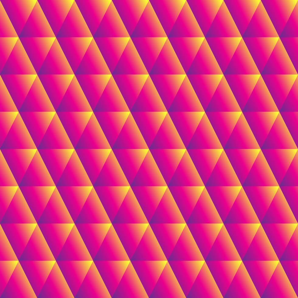 padrão 3d geométrico amarelo rosa. abstrato. vetor