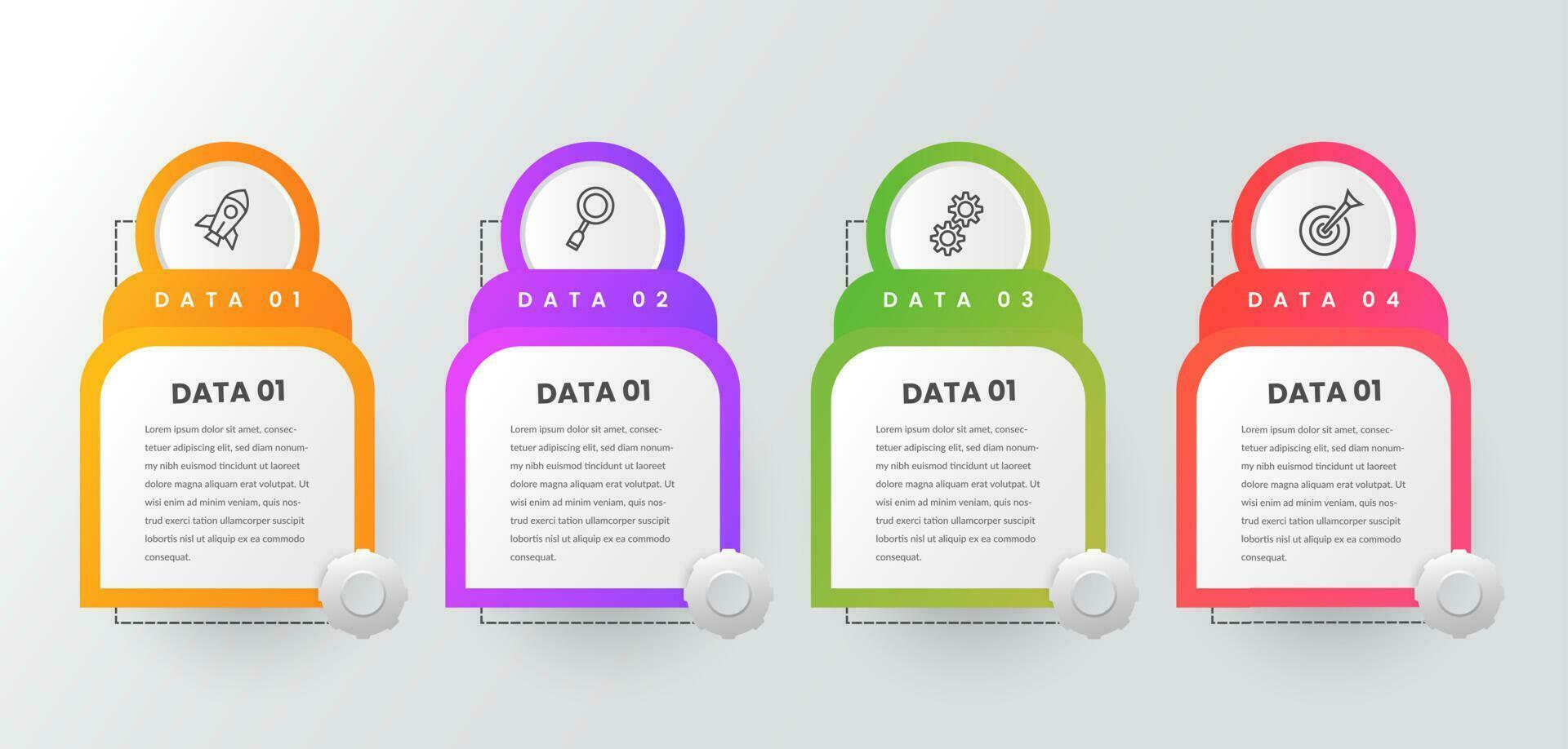 vetor de elementos de design de infográfico de negócios coloridos