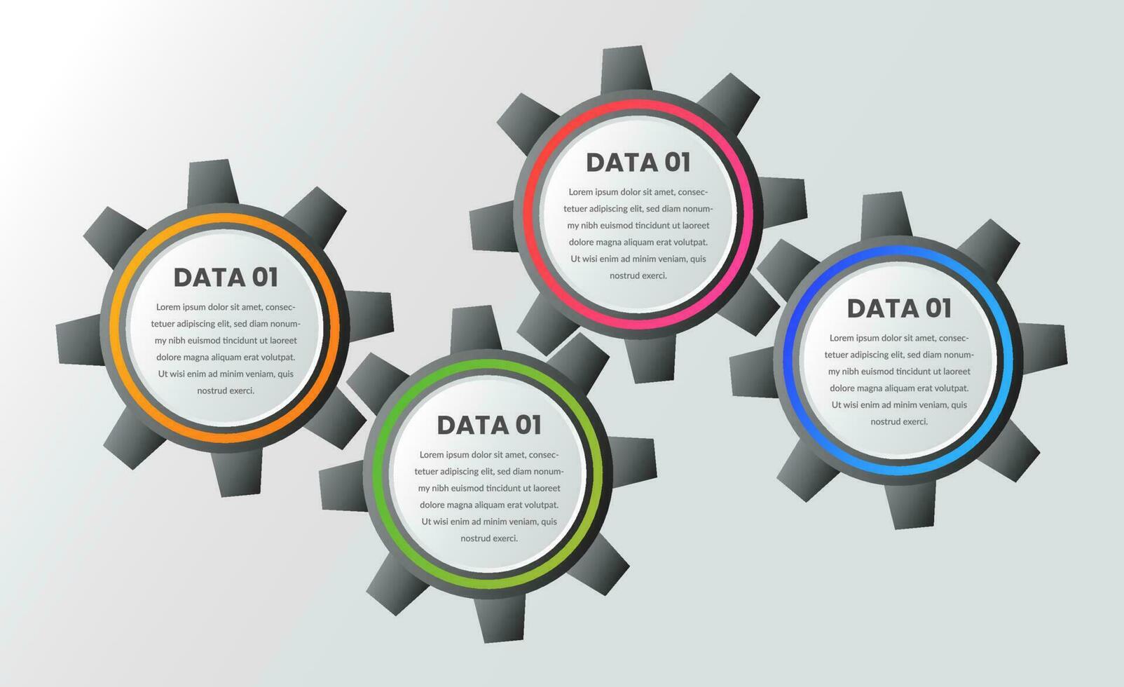 vetor de elementos de design de infográfico de negócios coloridos