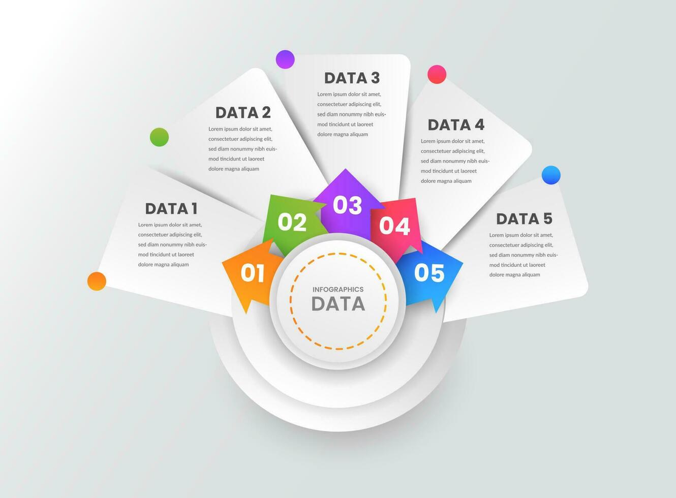 vetor de elementos de design de infográfico de negócios coloridos