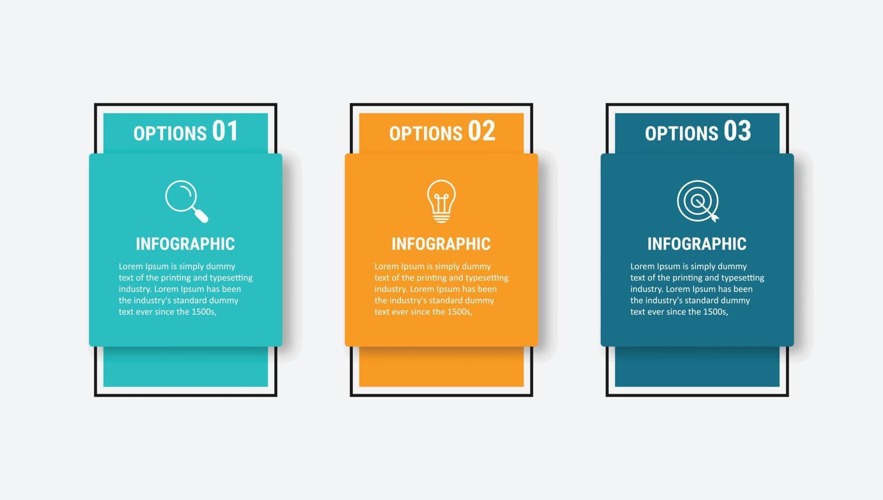 modelo de design infográfico. conceito criativo com 3 passos vetor