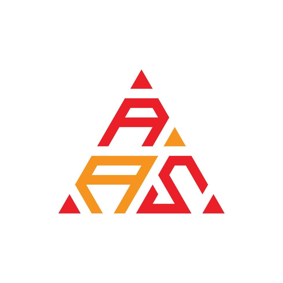 triângulo aas, design de logotipo de letra, monograma de design de logotipo de triângulo aas, logotipo de vetor de triângulo aas, aas com forma de triângulo, modelo aas com cor correspondente, logotipo triangular aas simples, elegante,