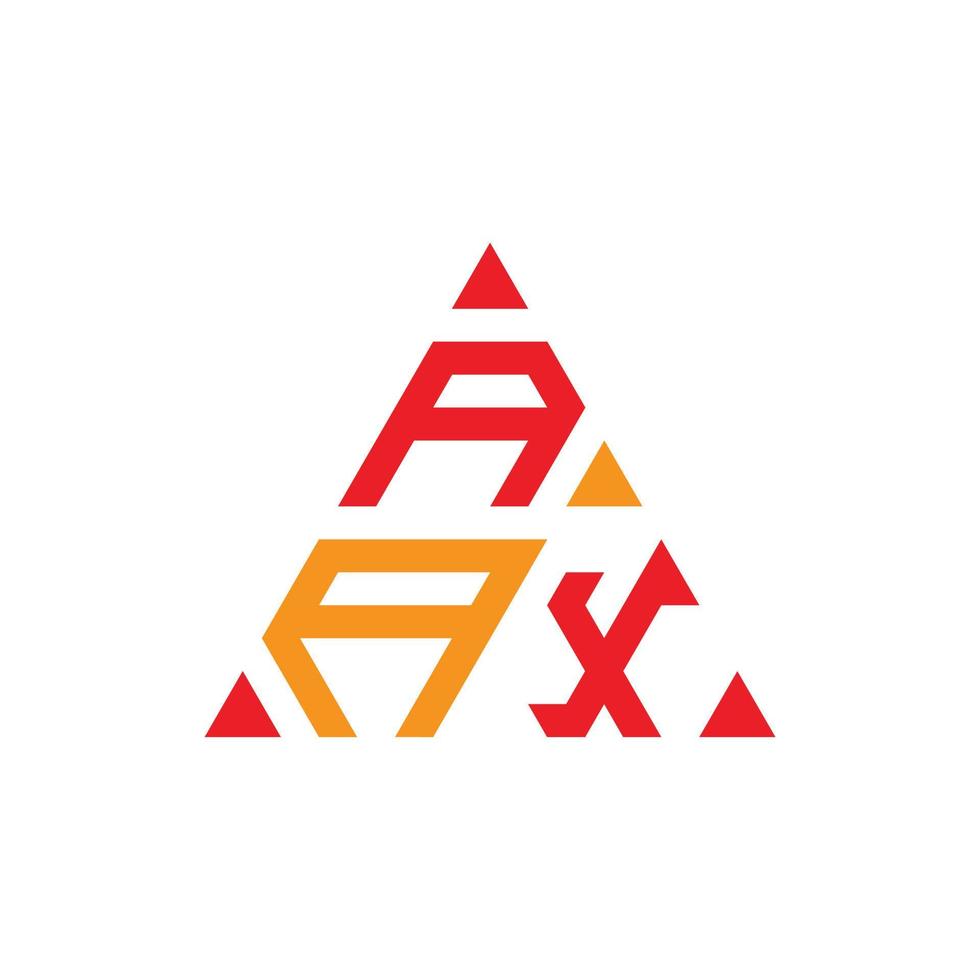 triângulo aax, design de logotipo de letra, monograma de design de logotipo de triângulo aax, logotipo de vetor de triângulo aax, aax com forma de triângulo, modelo aax com cor correspondente,