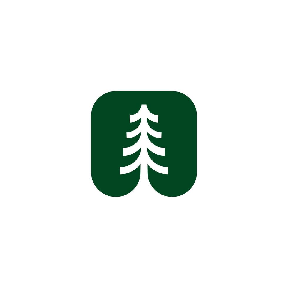 modelo de logotipo de pinheiro. ícone de pinheiro abstrato vetor
