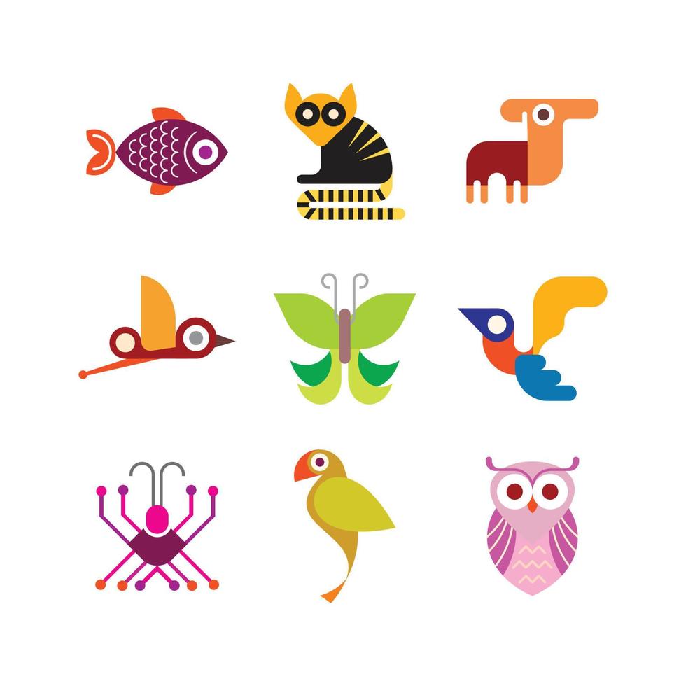 ícones de vetores de animais