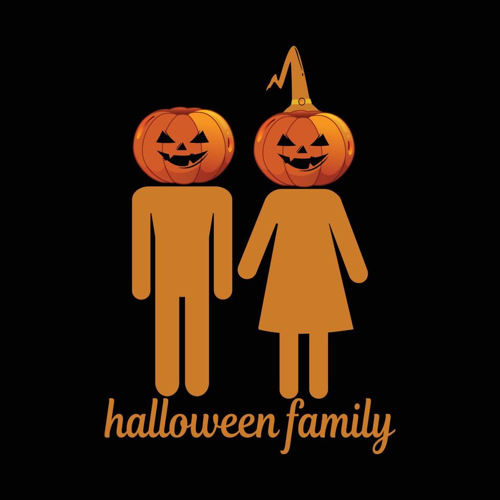 melhor design de camiseta de família de halloween vetor