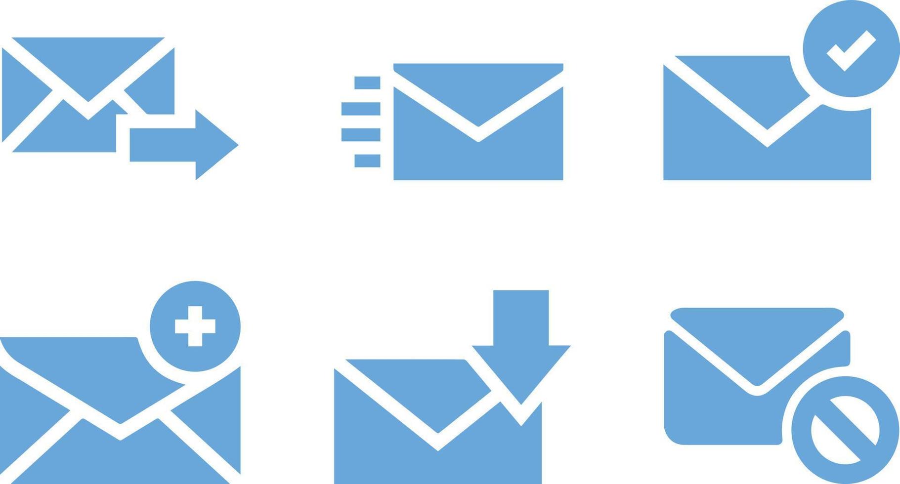 Notificação de Email. ícones de envelope de correio, ícone do conceito de caixa de entrada. conceito do novo e-mail vindouro. e-mail nova mensagem. obter o conceito de e-mail vetor