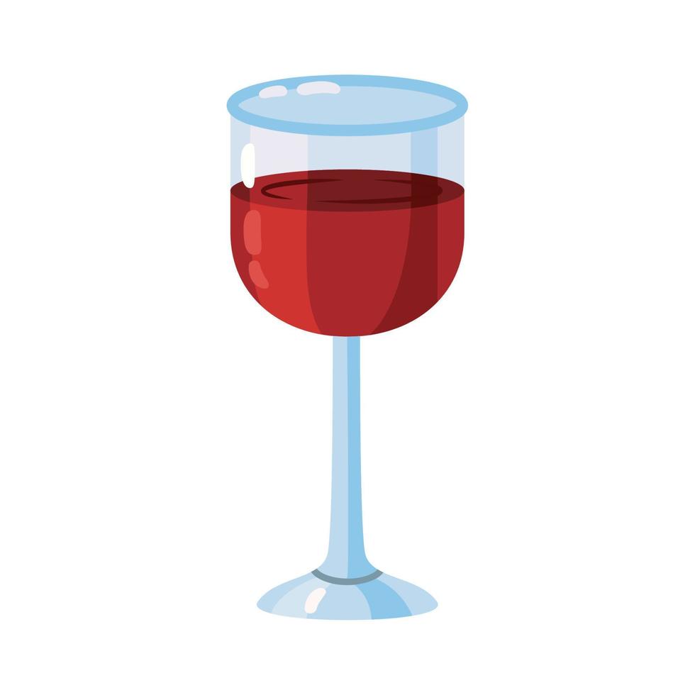 bebida de copo de vinho fresco vetor