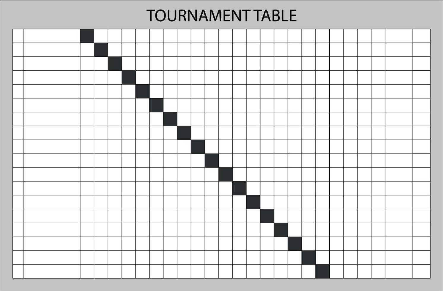 modelo de tabela de resultados da equipe. vetor