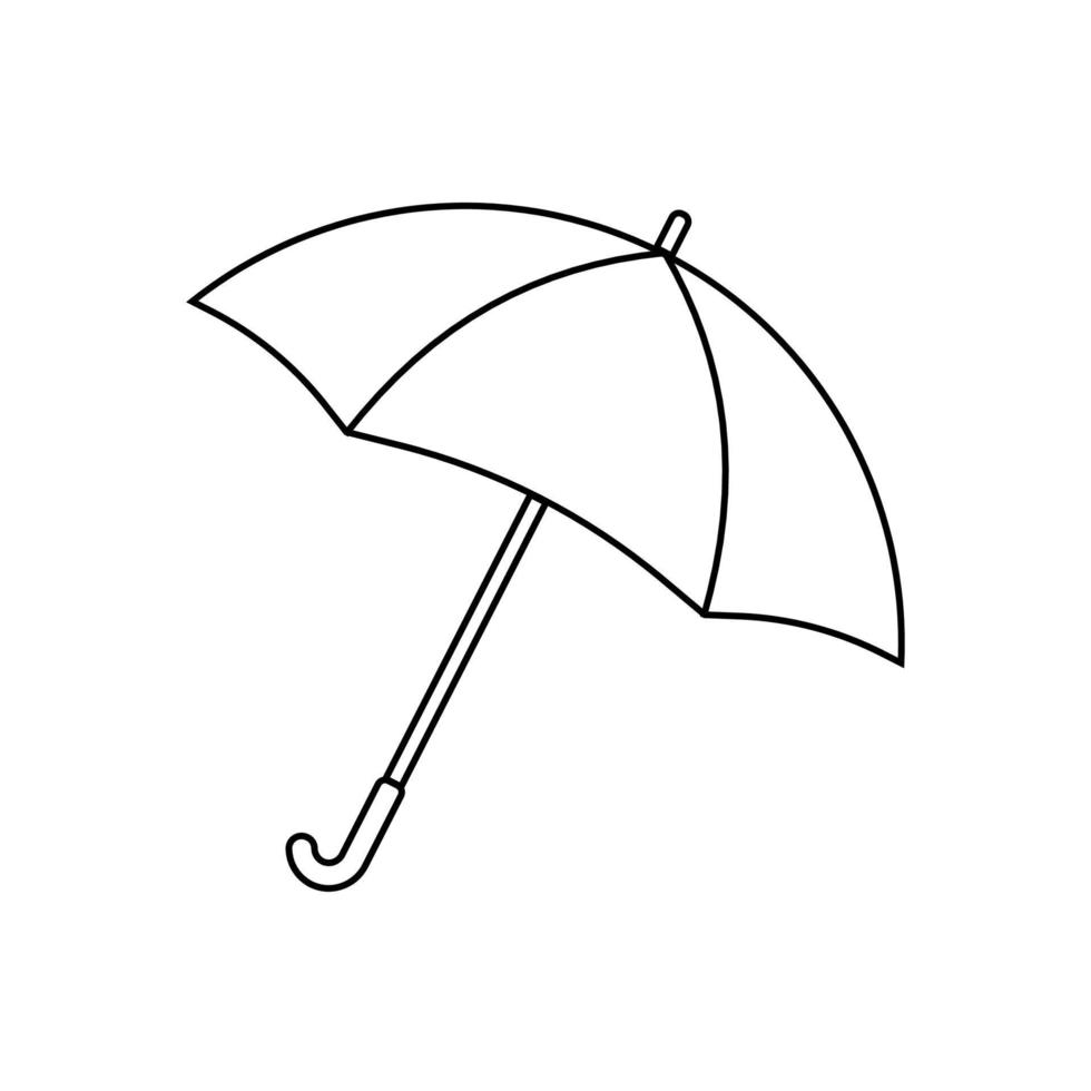 design de ícone de vline de guarda-chuva aberto. para seu projeto vetor
