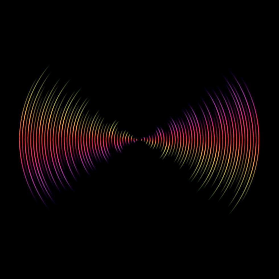 onda sonora multicolorida do fundo do equalizador vetor