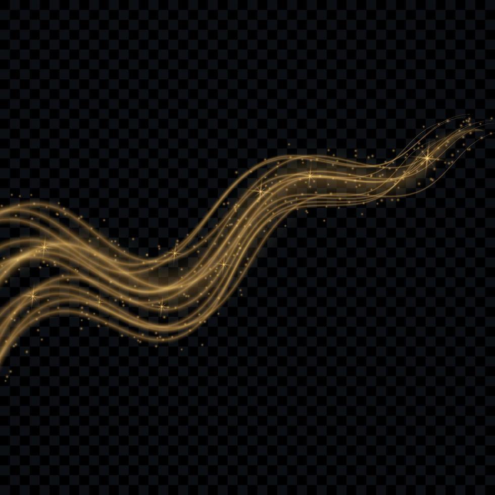 ilustração vetorial colorida com elementos decorativos dourados sobre fundo preto. vetor
