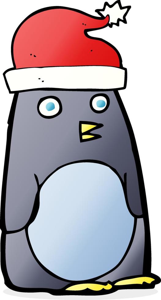 pinguim de desenho animado christas vetor