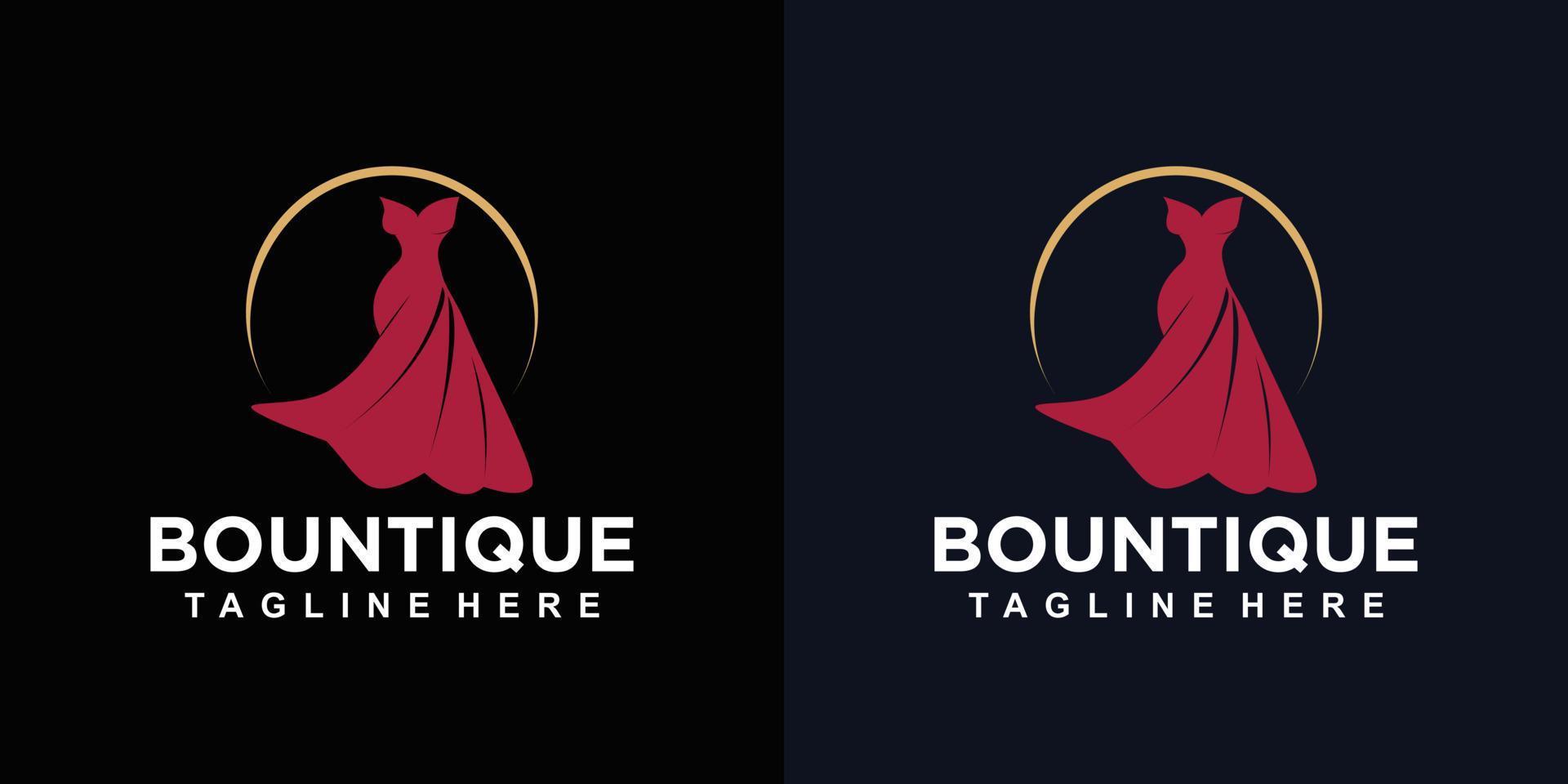 vetor de design de logotipo bountique com vetor premium de conceito exclusivo criativo