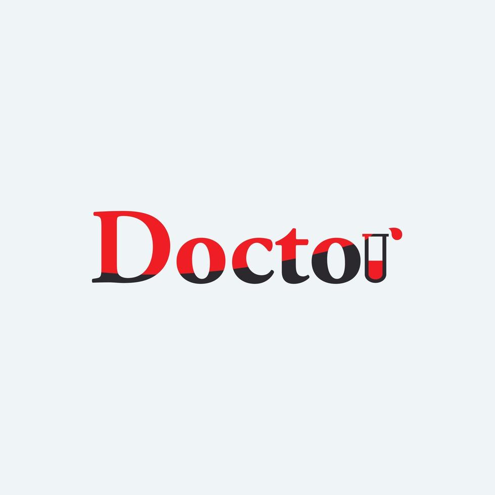 design de logotipo de vetor de texto médico