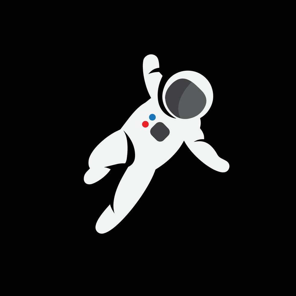 ilustração vetorial astronauta design simples vetor
