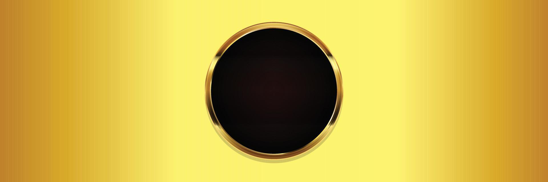 fundo dourado no quadro de círculo preto para design de textura. ilustração vetorial vetor