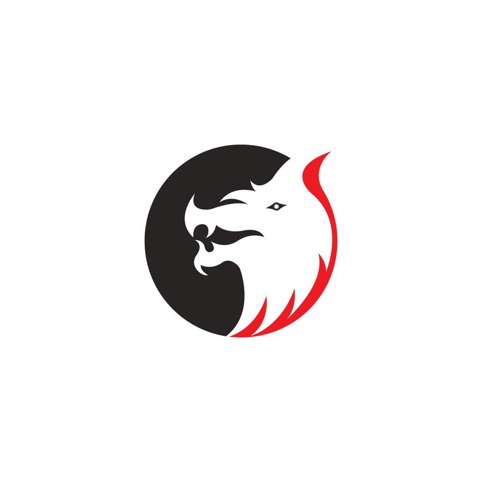 vetor de logotipo de cabeça de dragão