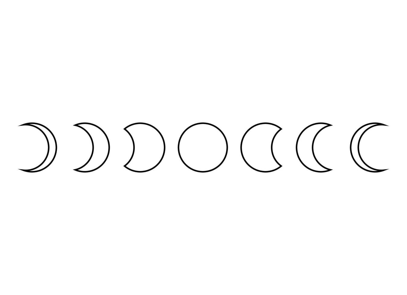 ilustração de design de lua isolada em fundo transparente vetor
