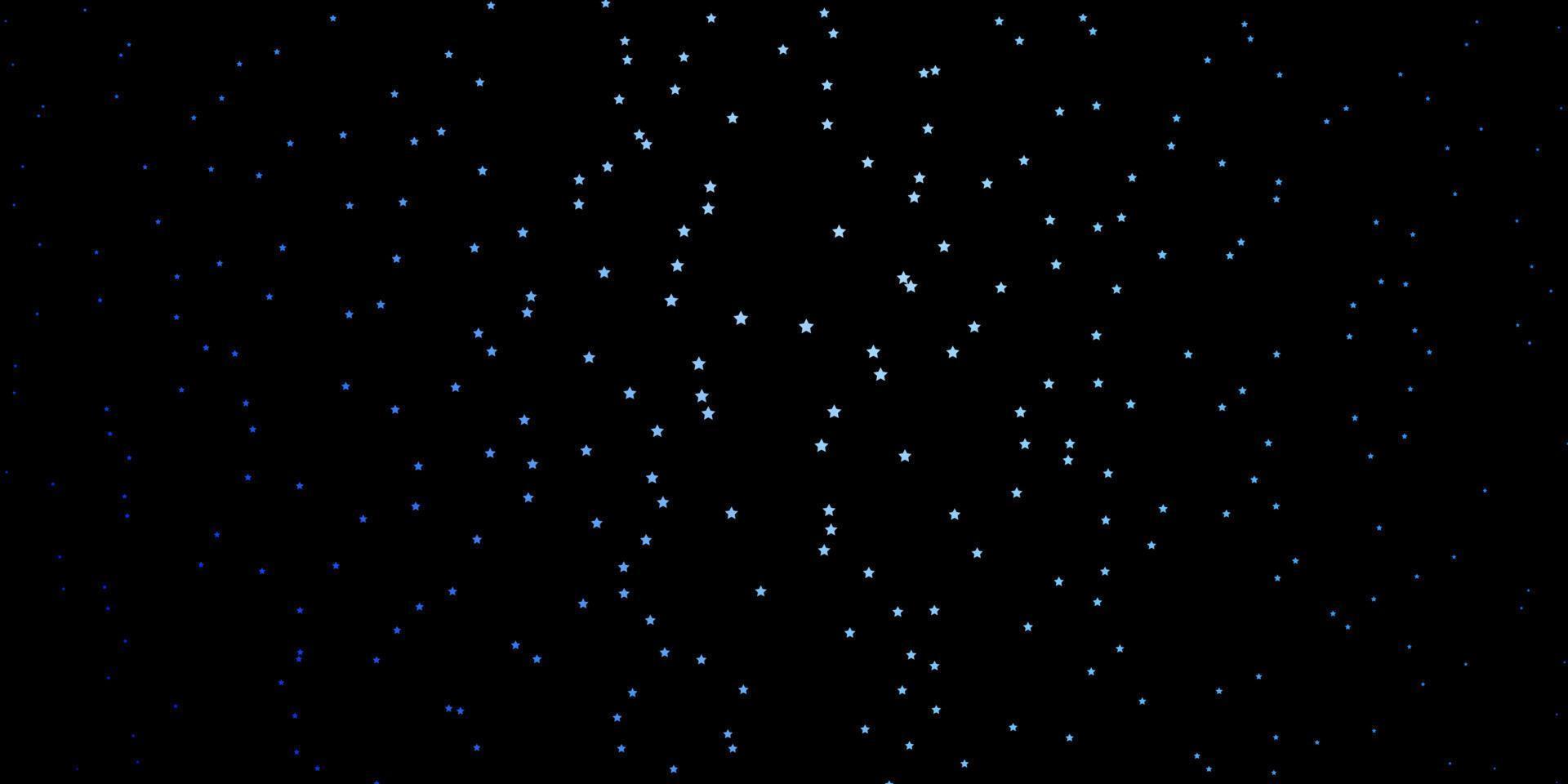 layout de vetor de azul escuro com estrelas brilhantes.