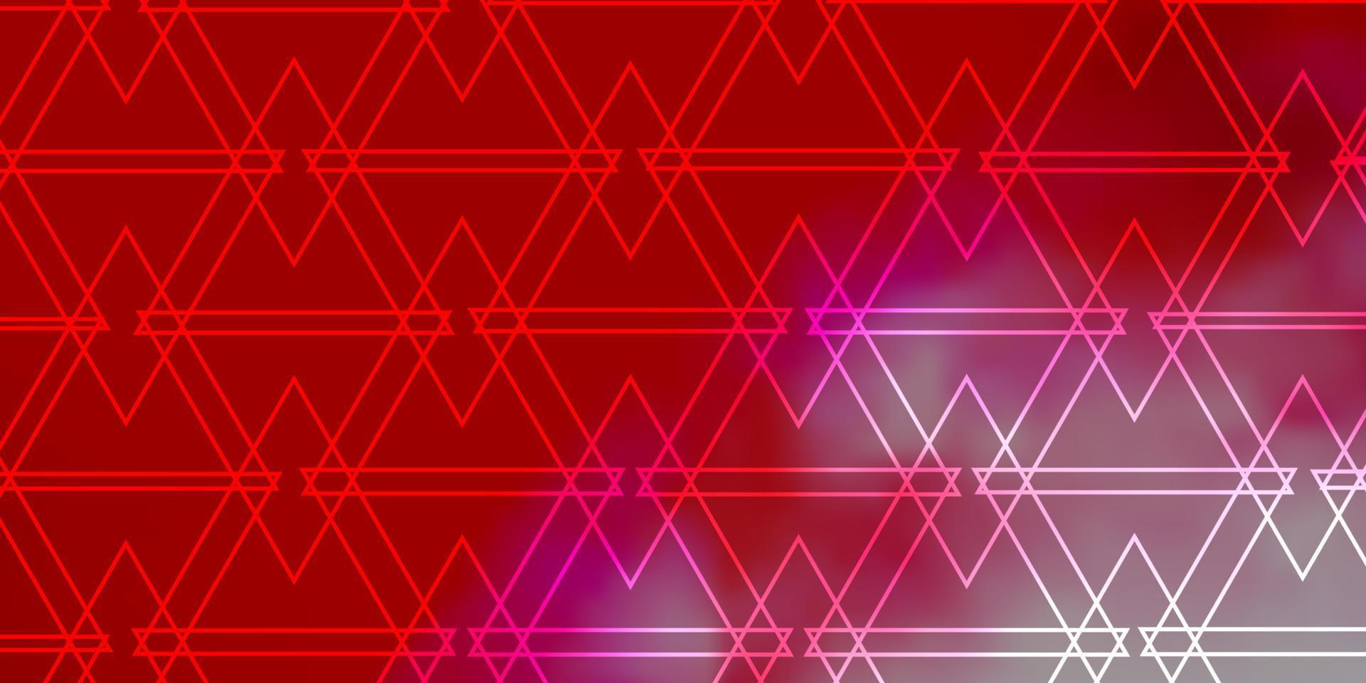 textura vector vermelho claro com estilo triangular.