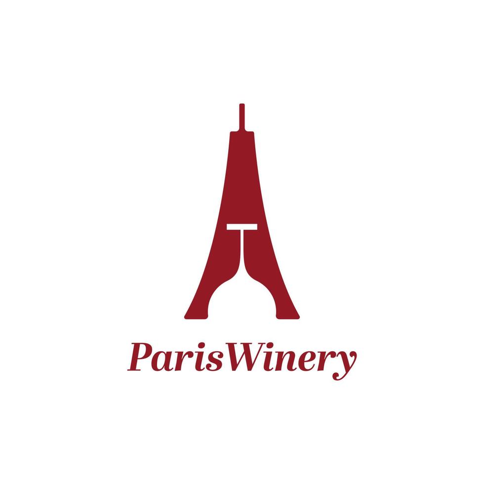 logotipo da vinícola paris vetor