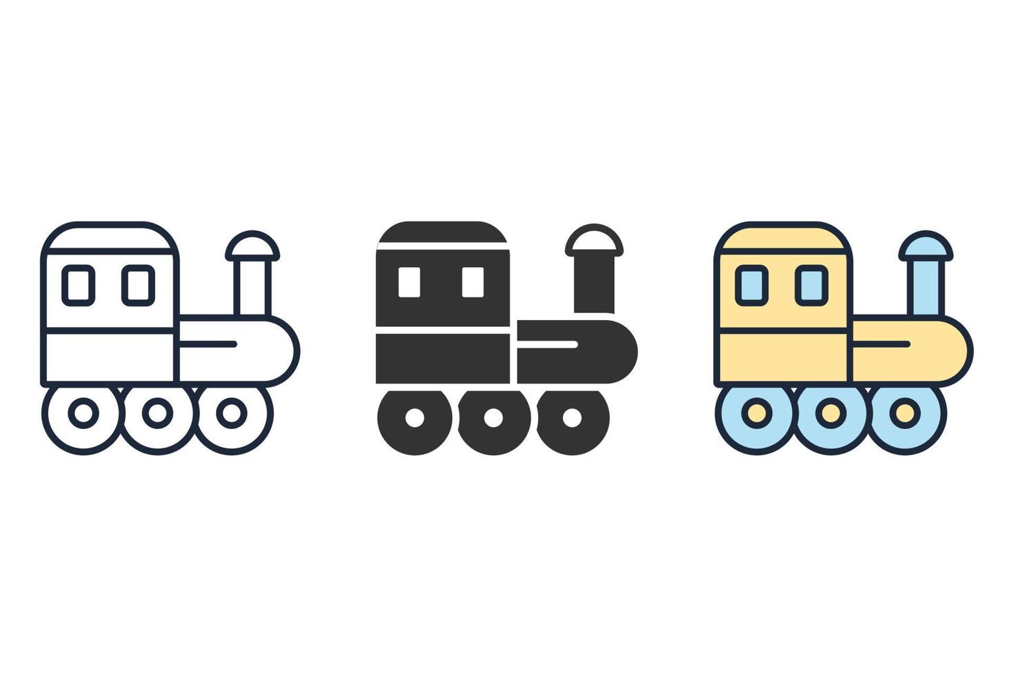 trem ícones símbolo elementos vetoriais para infográfico web vetor