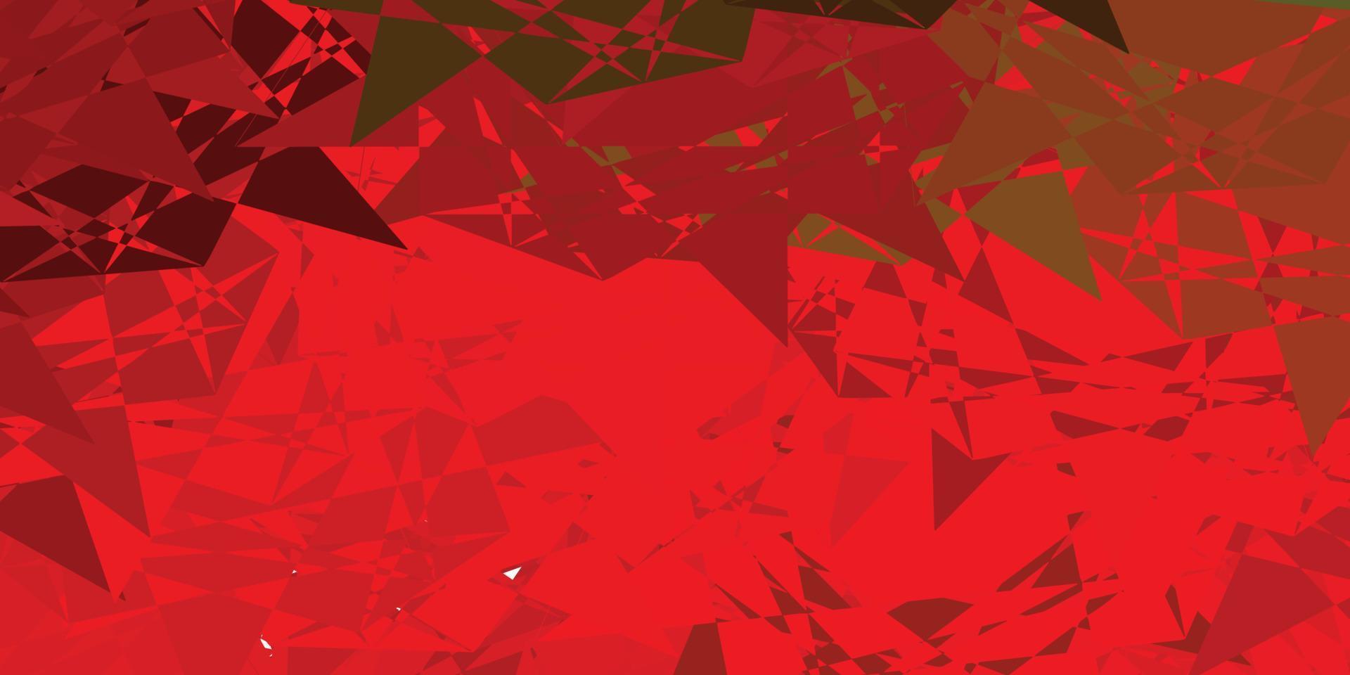 pano de fundo vector verde e vermelho escuro com triângulos, linhas.