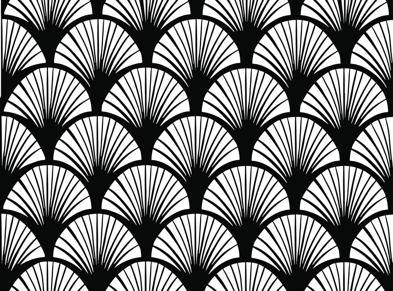 têxtil de ornamento de padrão rítmico sem costura preto e branco vetor