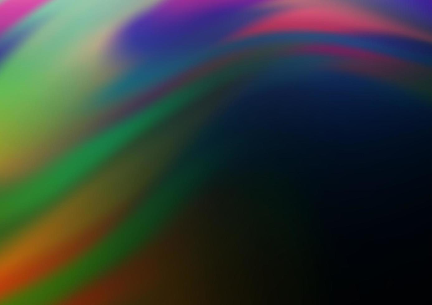 modelo de vetor de arco-íris multicolorido escuro com linhas dobradas.