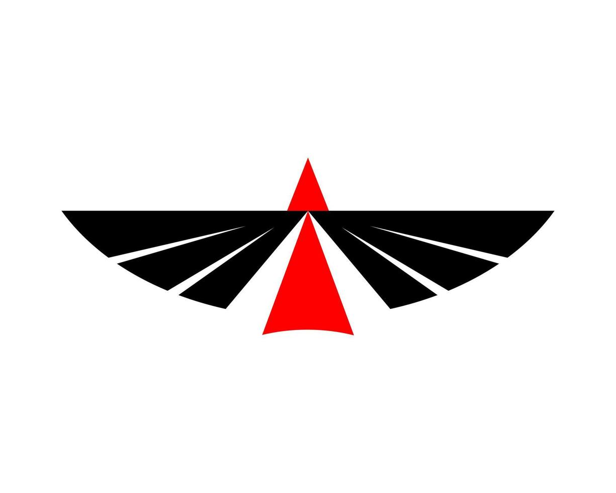 ilustração em vetor de um símbolo de sinal de asa. pode ser usado para qualquer coisa relacionada a vôo, aviação, super-herói, carga, serviços de correio