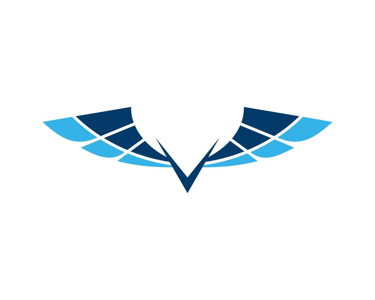 ilustração em vetor de um símbolo de sinal de asa. pode ser usado para qualquer coisa relacionada a vôo, aviação, super-herói, carga, serviços de correio