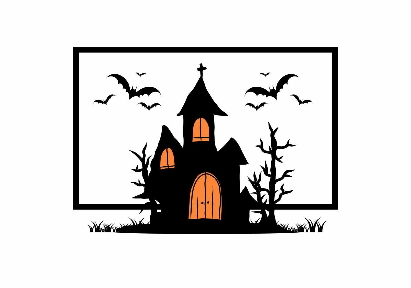 design de ilustração de coisas assustadoras de halloween vetor