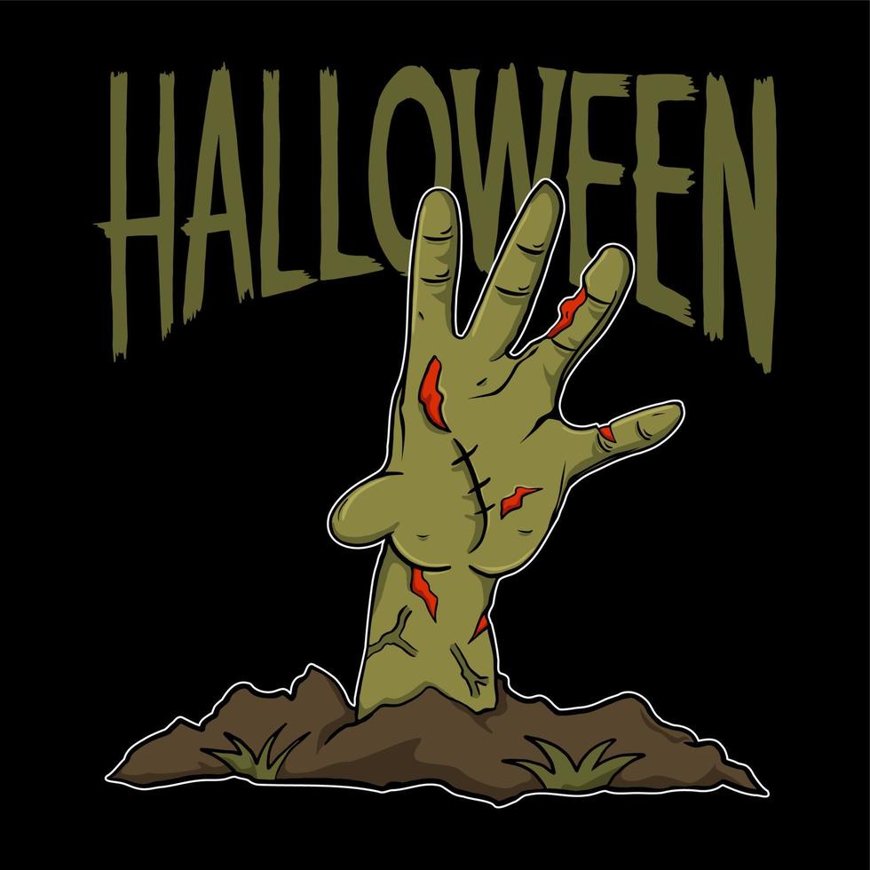 ilustração de pôster fundo escuro isolado de halloween vetor