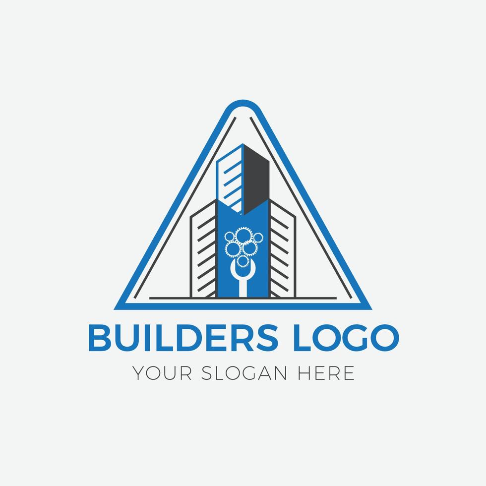 construção de design de logotipo vetor