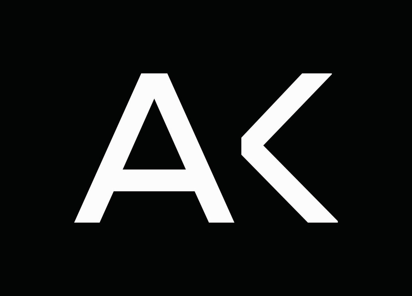 ak vetor de design de logotipo de letras iniciais