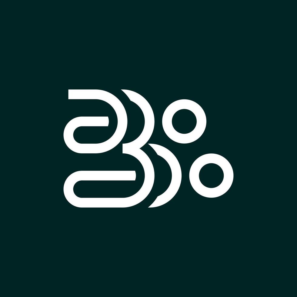 letra b logotipo de monograma simples de linha de família vetor