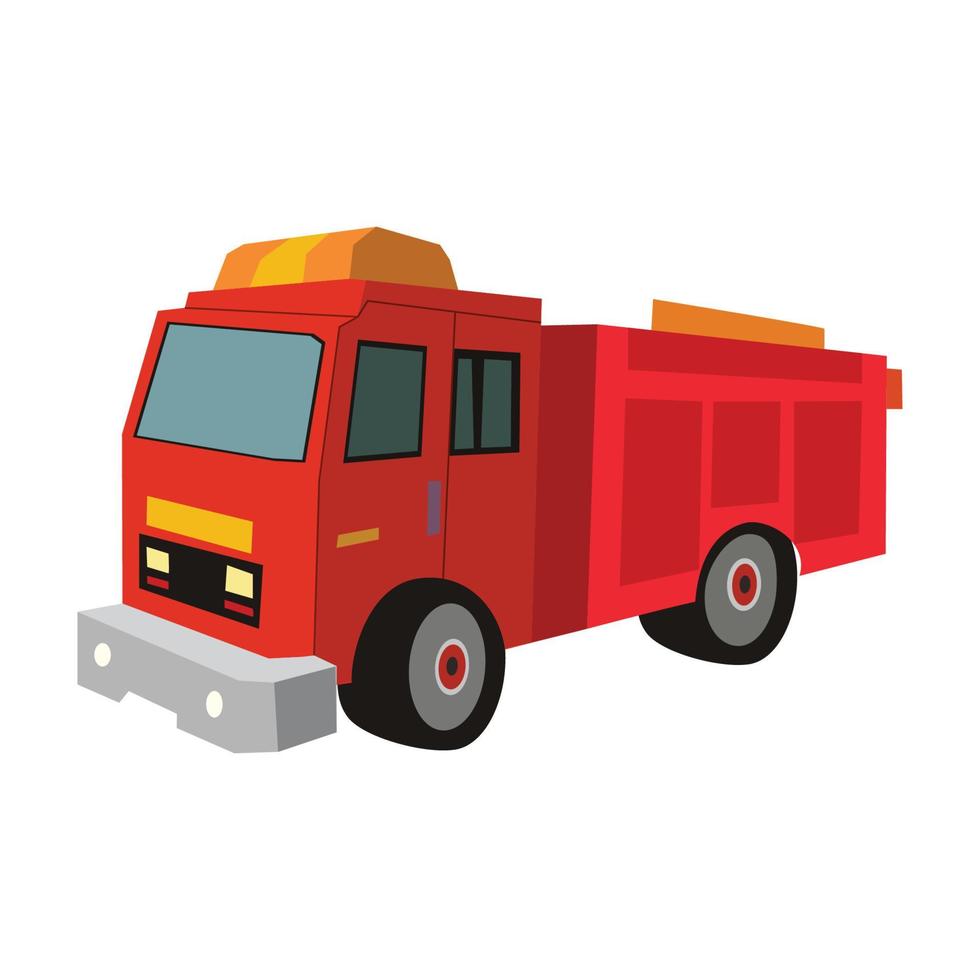 ícone de caminhão de bombeiros plano. ícone de equipamento de combate a incêndio de design plano vetor