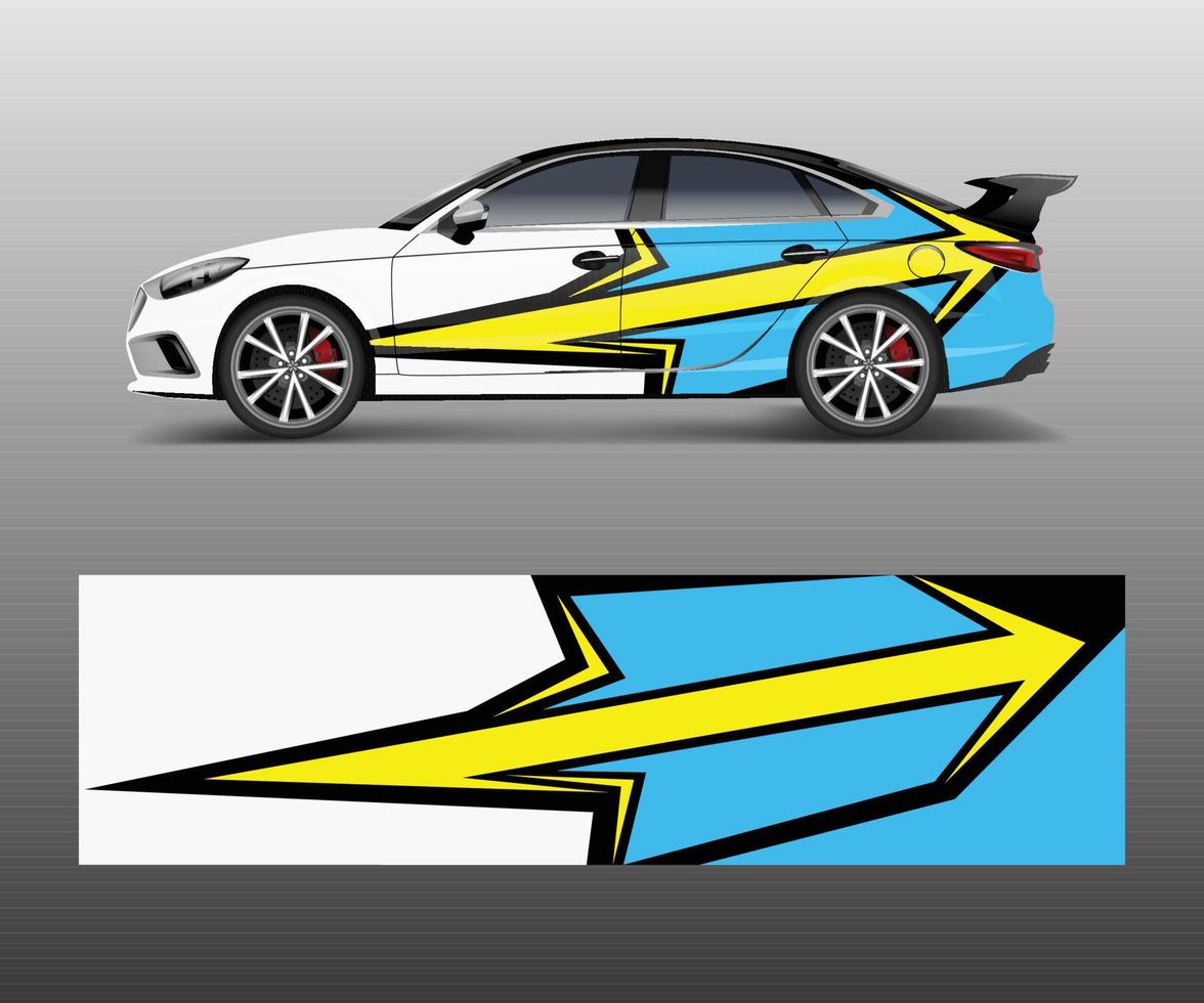desenhos de corrida abstratos gráficos para envoltório de vinil de adesivo de veículo. vetor de decalque de carro