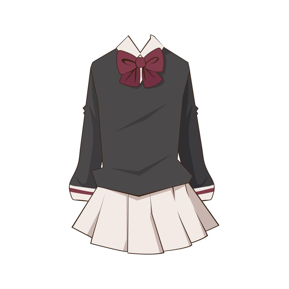 uniforme escolar japonês vetor