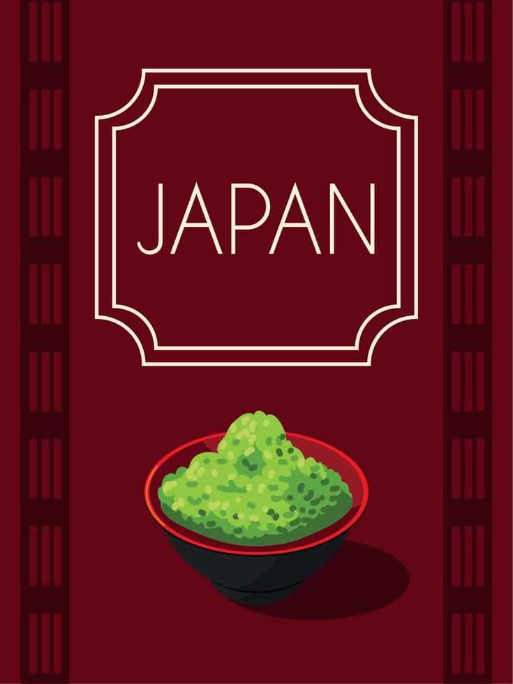 bandeira de comida do japão vetor