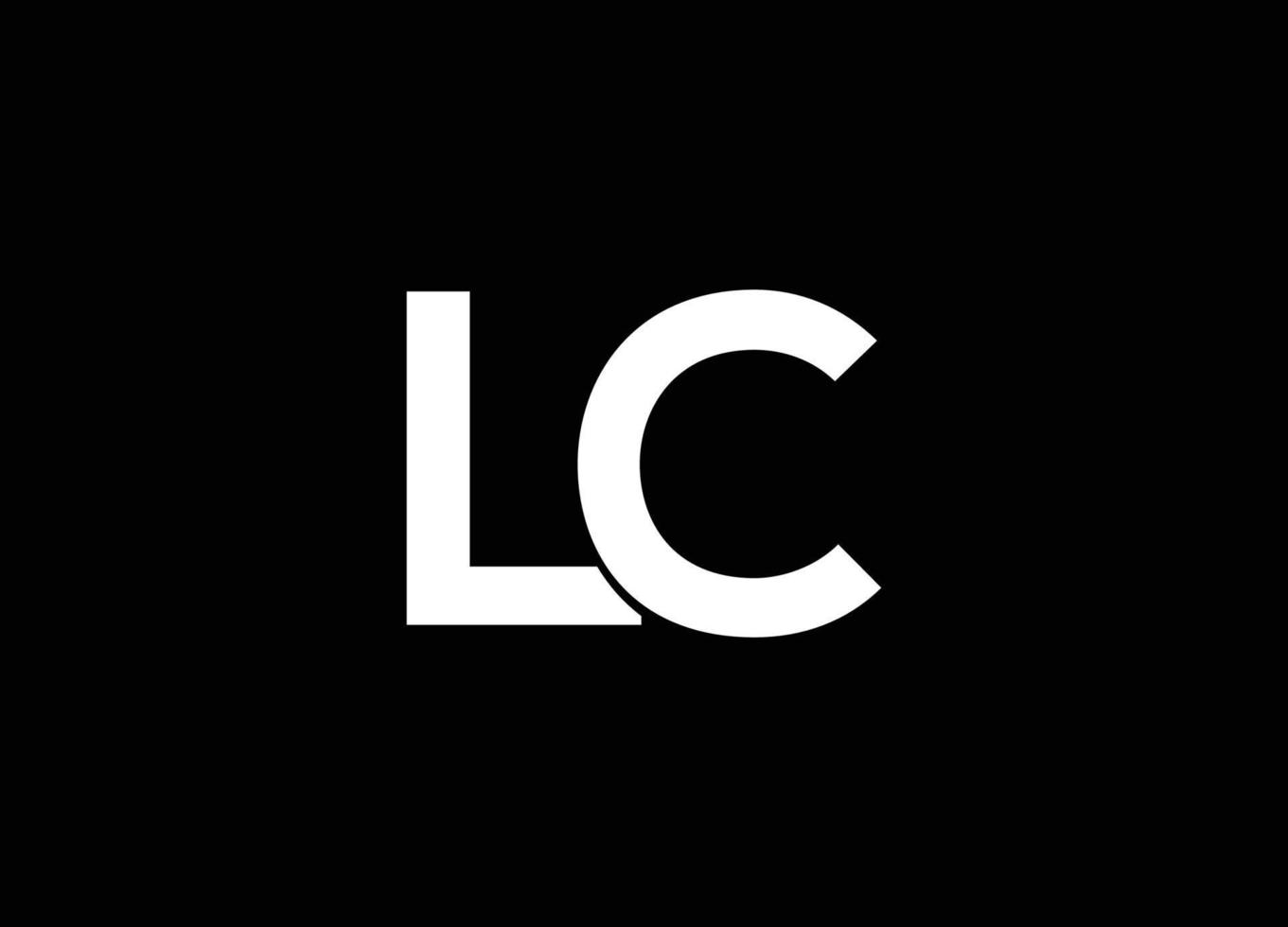 letras do alfabeto monograma logotipo lc vetor