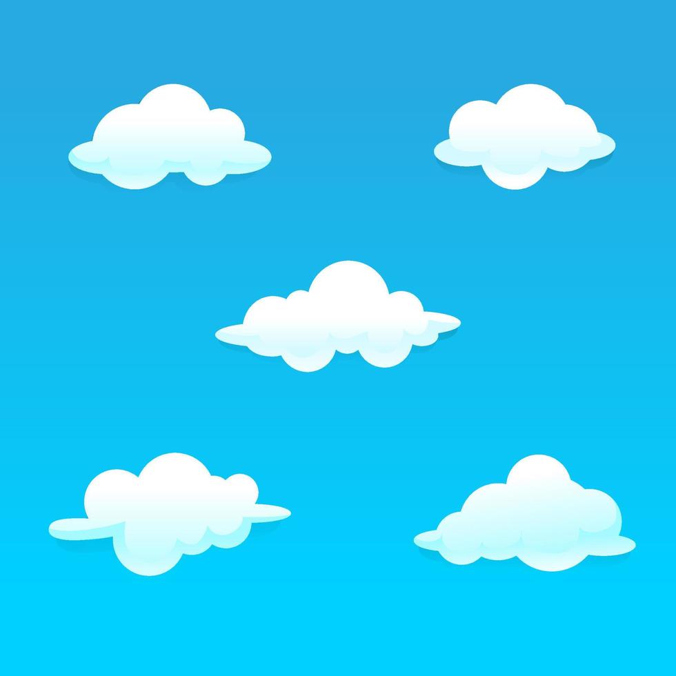 ilustração simples de nuvens vetor