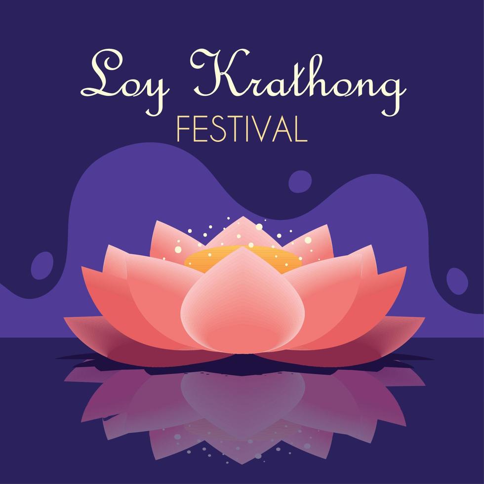 loy krathong tailândia festivo vetor