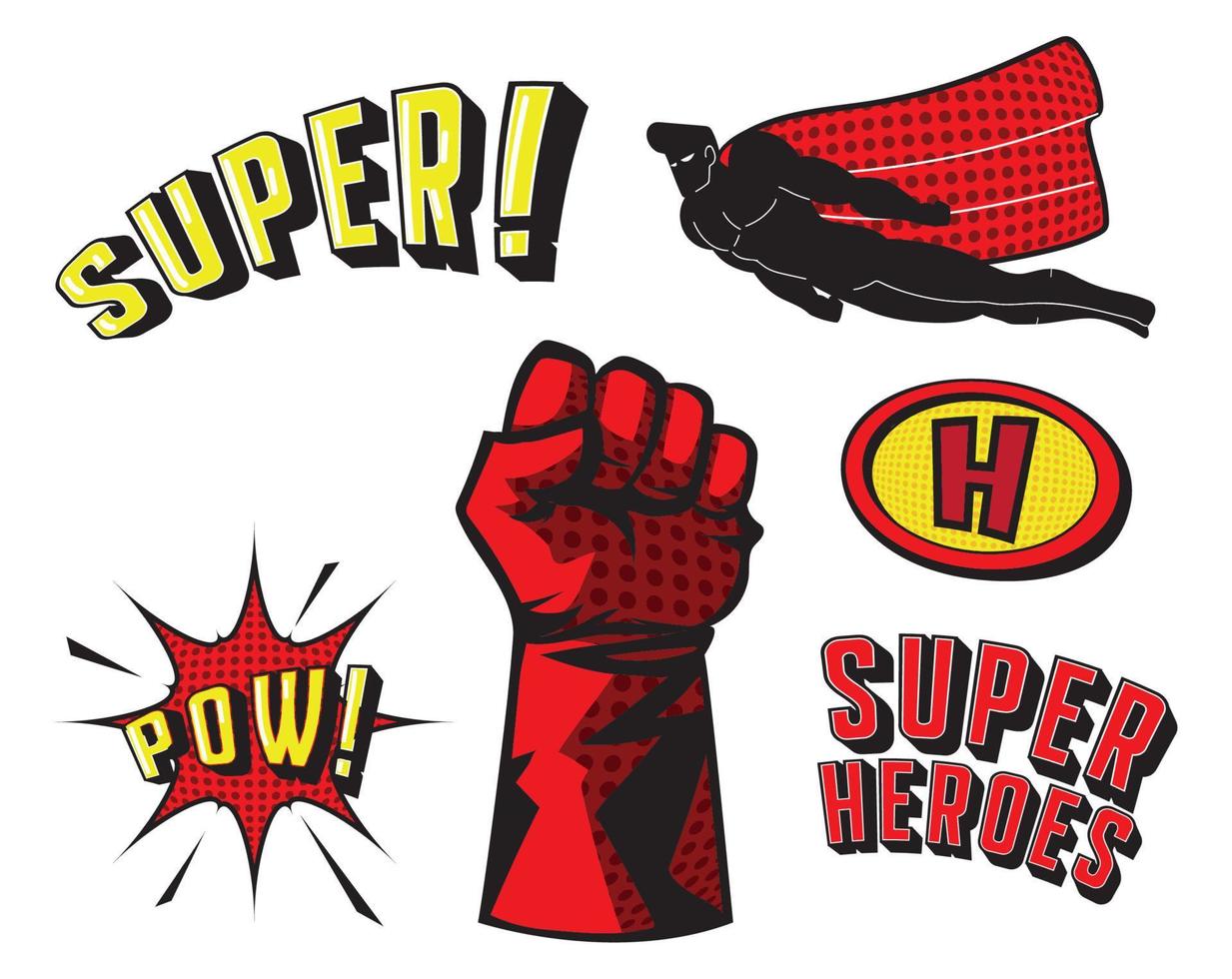 arte pop em quadrinhos de super-heróis vetor